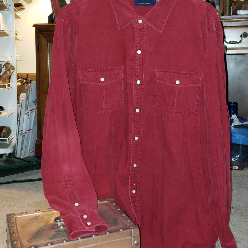 XL Grey Elephant Corduroy long sleeved shirt